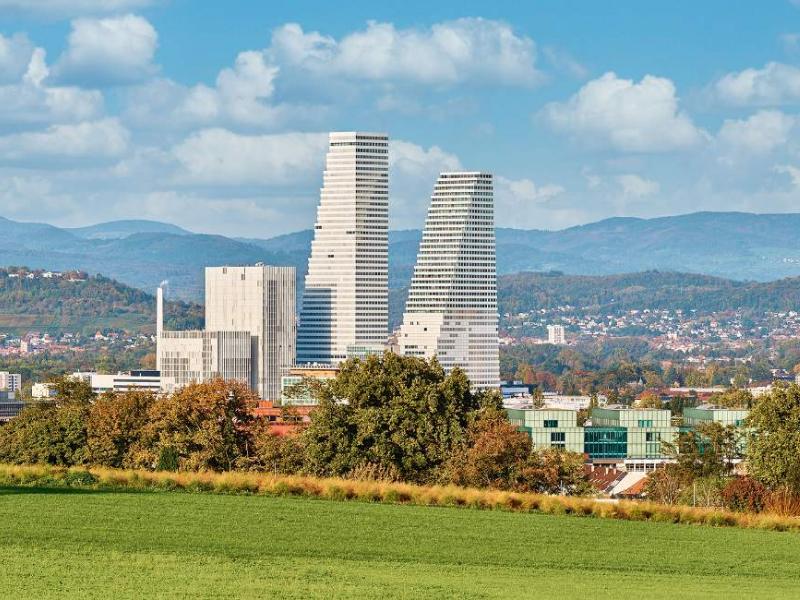 Basel Area Roche towers by Jean-Jacques Schaffner