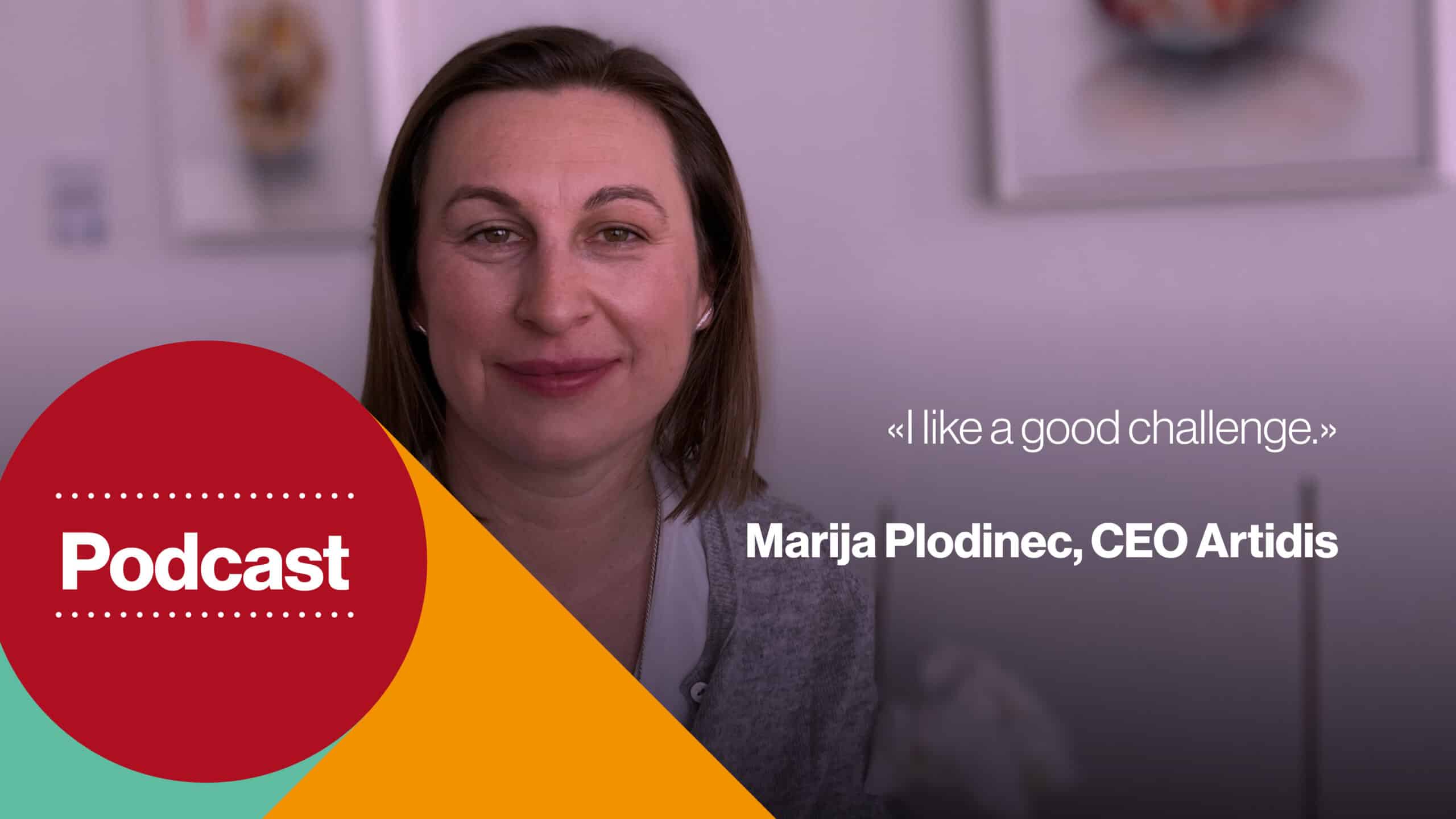 Podcast cover - Marija Plodinec, CEO Artidis, a medtech startup