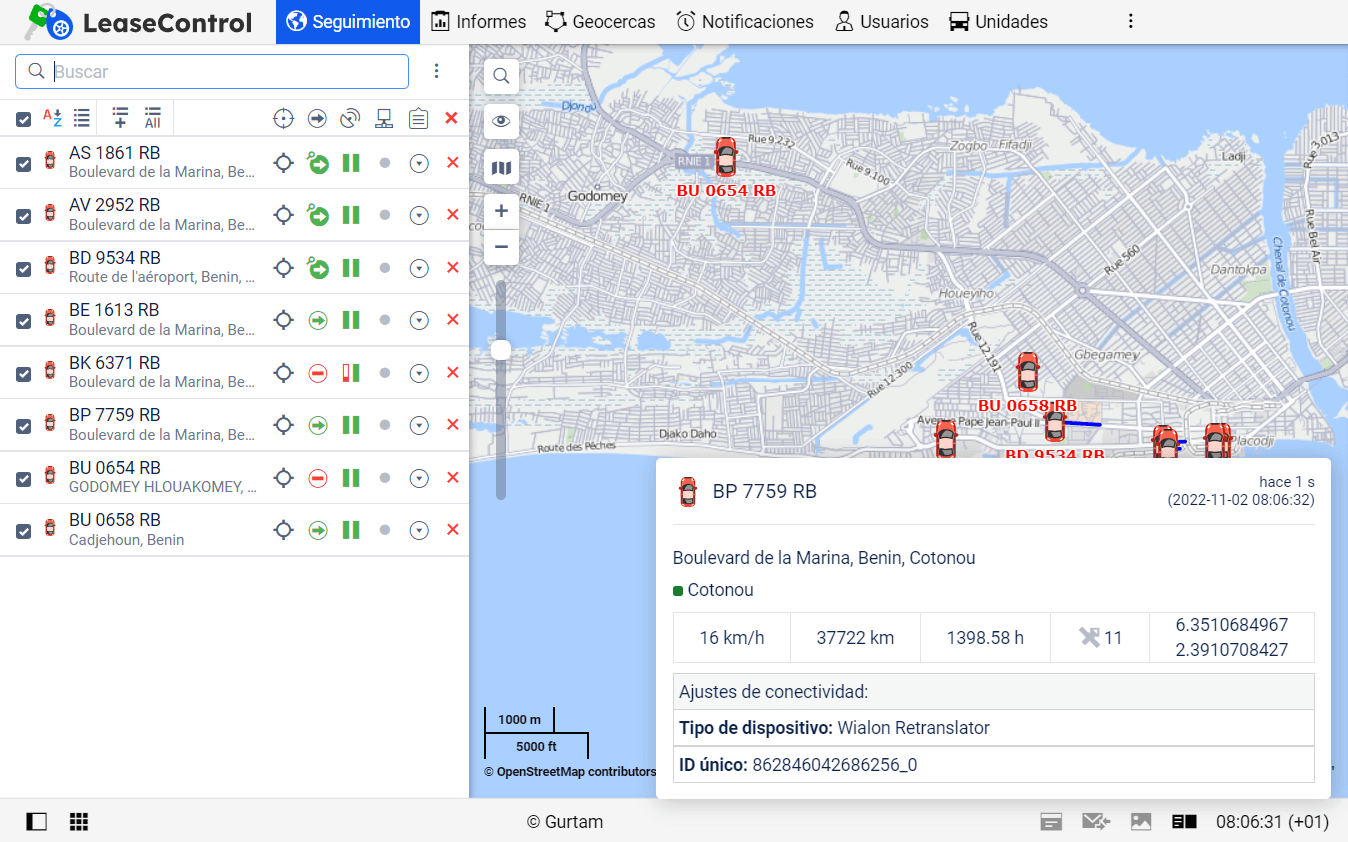 Real time vehicle tracking es